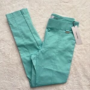 Calvin Klein Mint Green Skinny Ponte Work Pants